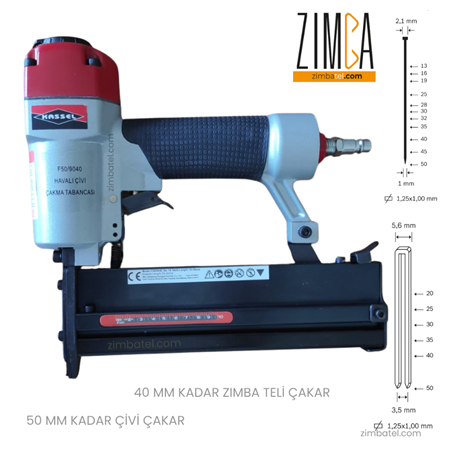 F50/9040 ZIMBA ve BRAD ÇİVİ TABANCASI-İKİSİ BİR ARADA