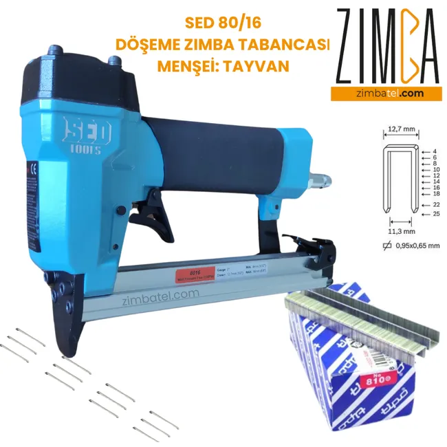 SED TOOLS 8016  DÖŞEME TABANCASI HAVALI ZIMBA TELİ MAKİNESİ