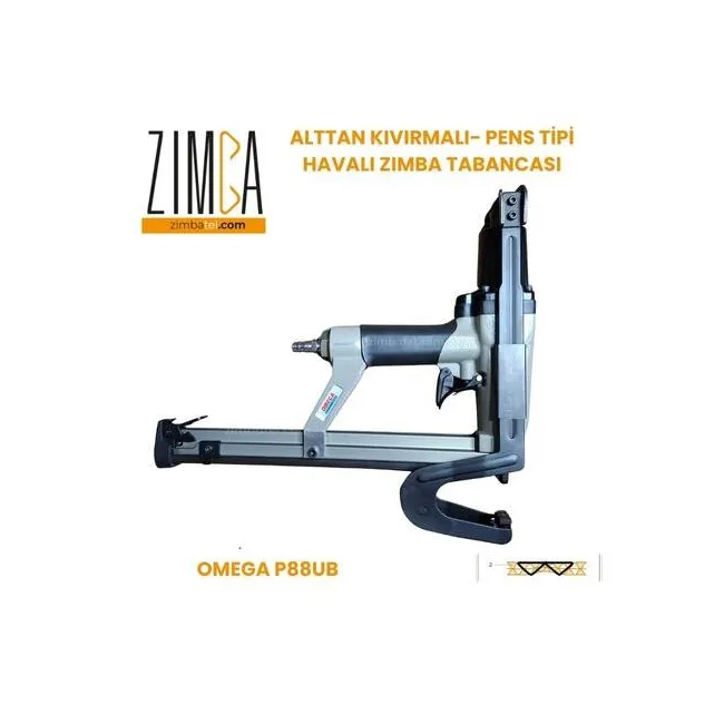 OMEGA P88 Havalı keçe tabancası koli karton kumaş alttan kıvırma Zımba Makinası