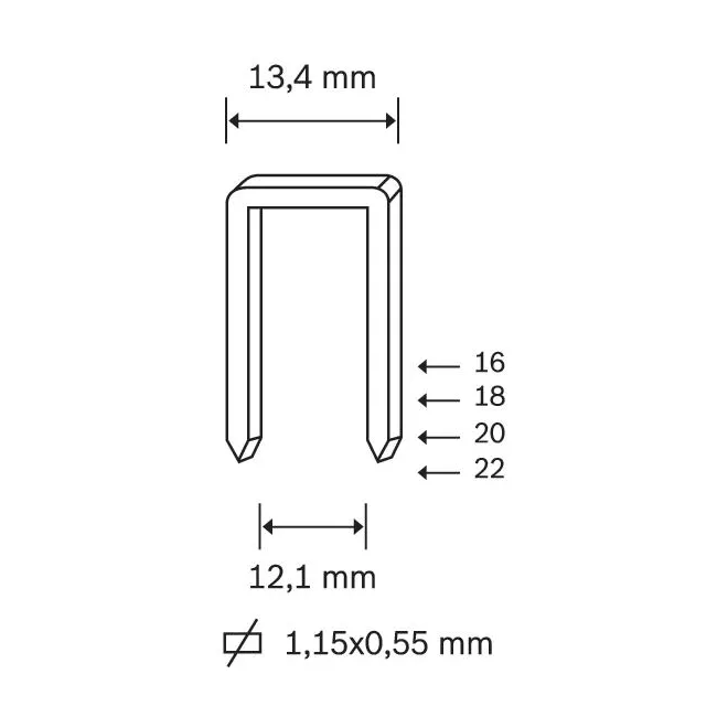 P88/18 Alttan Kıvırmalı Keçe Zımba Teli (1.600 ad.)