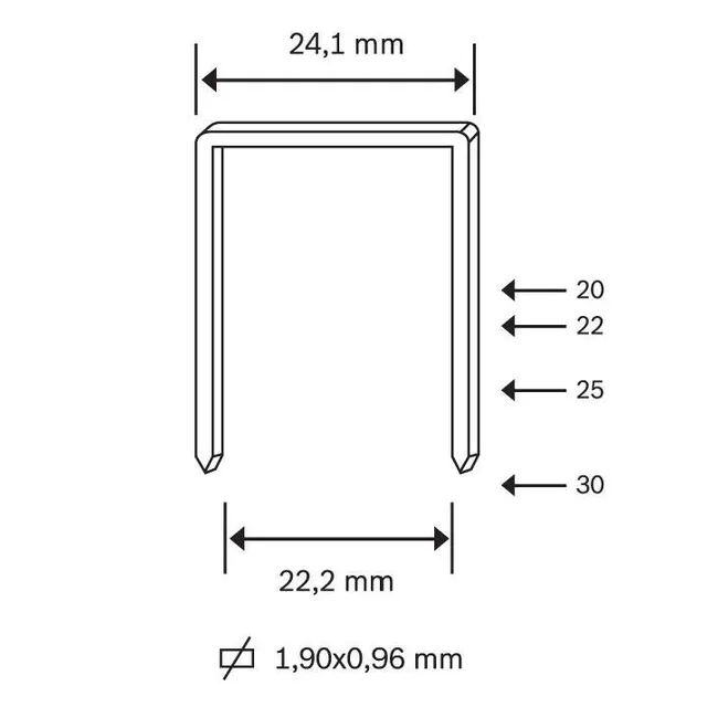WS/20 -24x20 MM ALTTAN KIVIRMALI GENİŞ U ZIMBA TELİ (10.000 ad./pkt) -SORUNUZ-